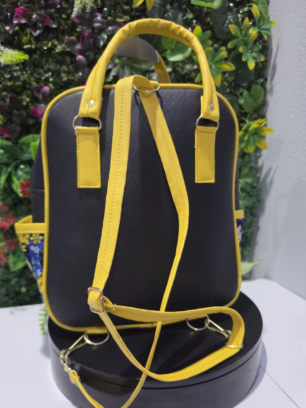 New 30cm Handamade Coraline Graphic Black & Yellow Backpack - Unbranded